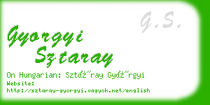 gyorgyi sztaray business card